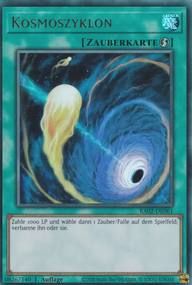 Kosmoszyklon RA02-DE061 ist in Ultra Rare Yu-Gi-Oh Karte aus 25th Anniversary Rarity Collection 2 1.Auflage