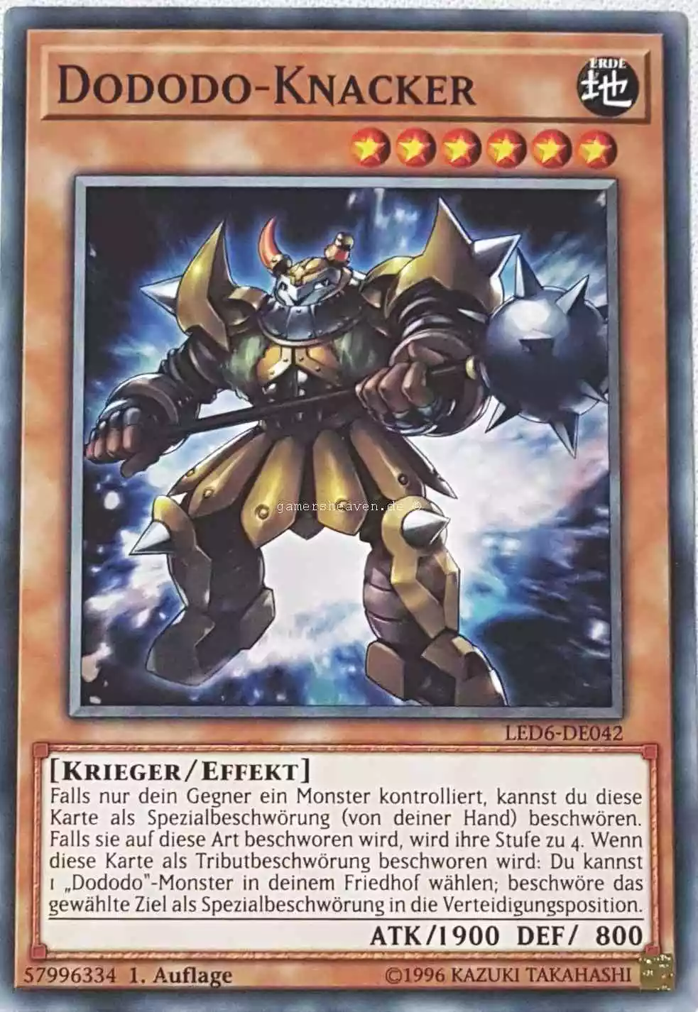 Dododo-Knacker LED6-DE042 ist in Common aus Legendary Duelists: Magical Hero 1.Auflage