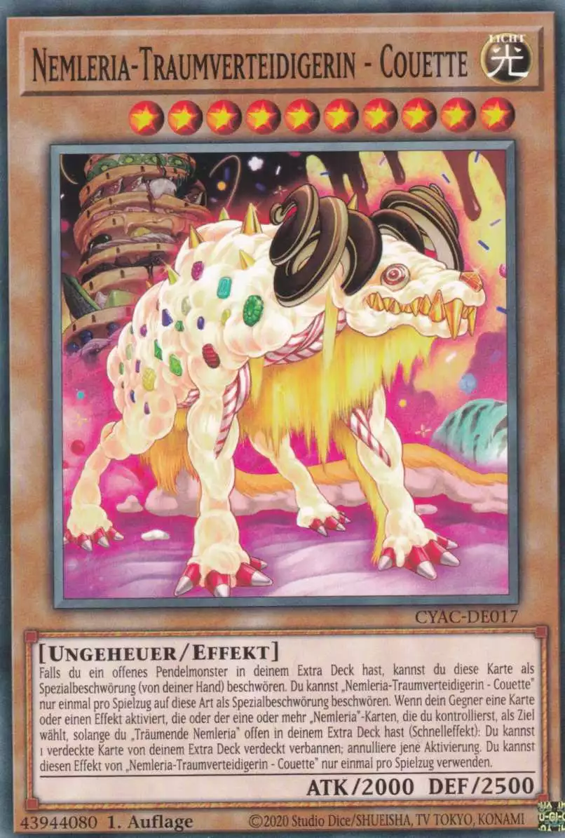 Nemleria-Traumverteidigerin - Couette CYAC-DE017 ist in Common Yu-Gi-Oh Karte aus Cyberstorm Access 1.Auflage