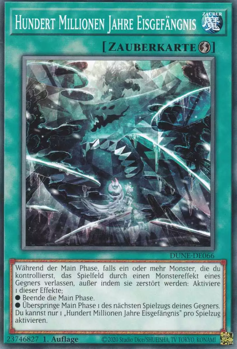 Hundert Millionen Jahre Eisgefängnis DUNE-DE066 ist in Common Yu-Gi-Oh Karte aus Duelist Nexus 1.Auflage