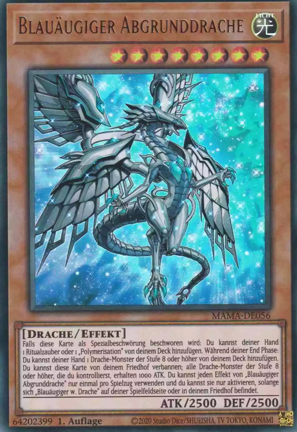 mama-de056-blauaeugiger-abgrunddrache-ultra-rare-magnificent-mavens Blauäugiger Abgrunddrache MAMA-DE056 ist in Ultra Rare Yu-Gi-Oh Karte aus Magnificent Mavens 1.Auflage