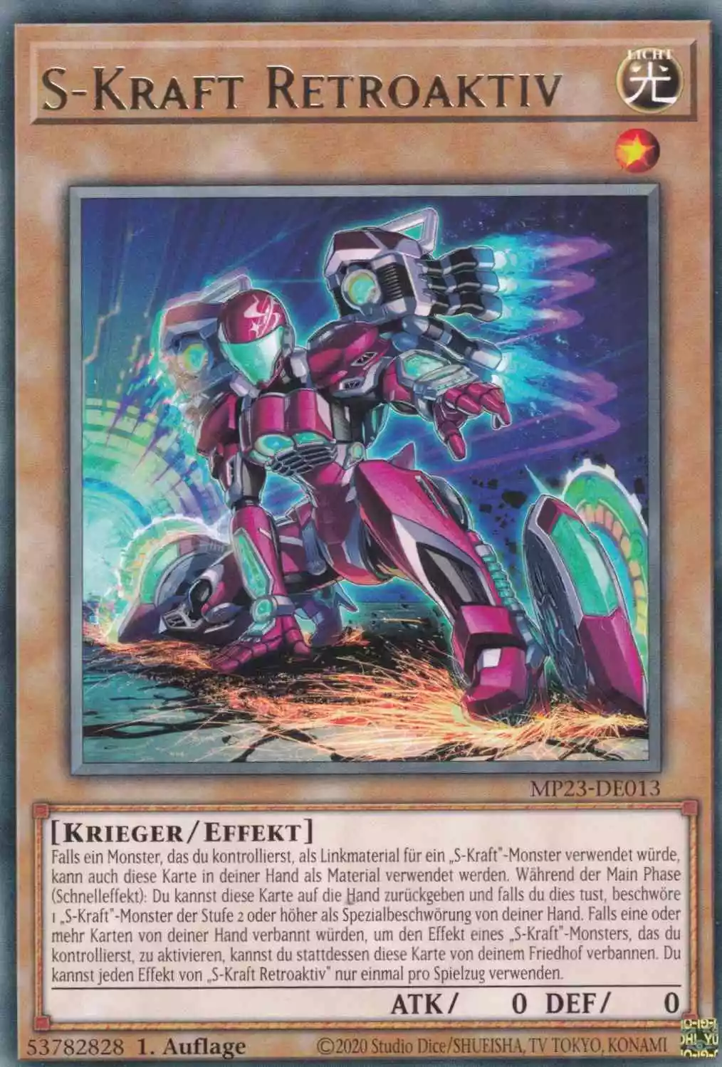 S-Kraft Retroaktiv MP23-DE013 ist in Rare Yu-Gi-Oh Karte aus 25th Anniversary Tin Dueling Heroes 1.Auflage