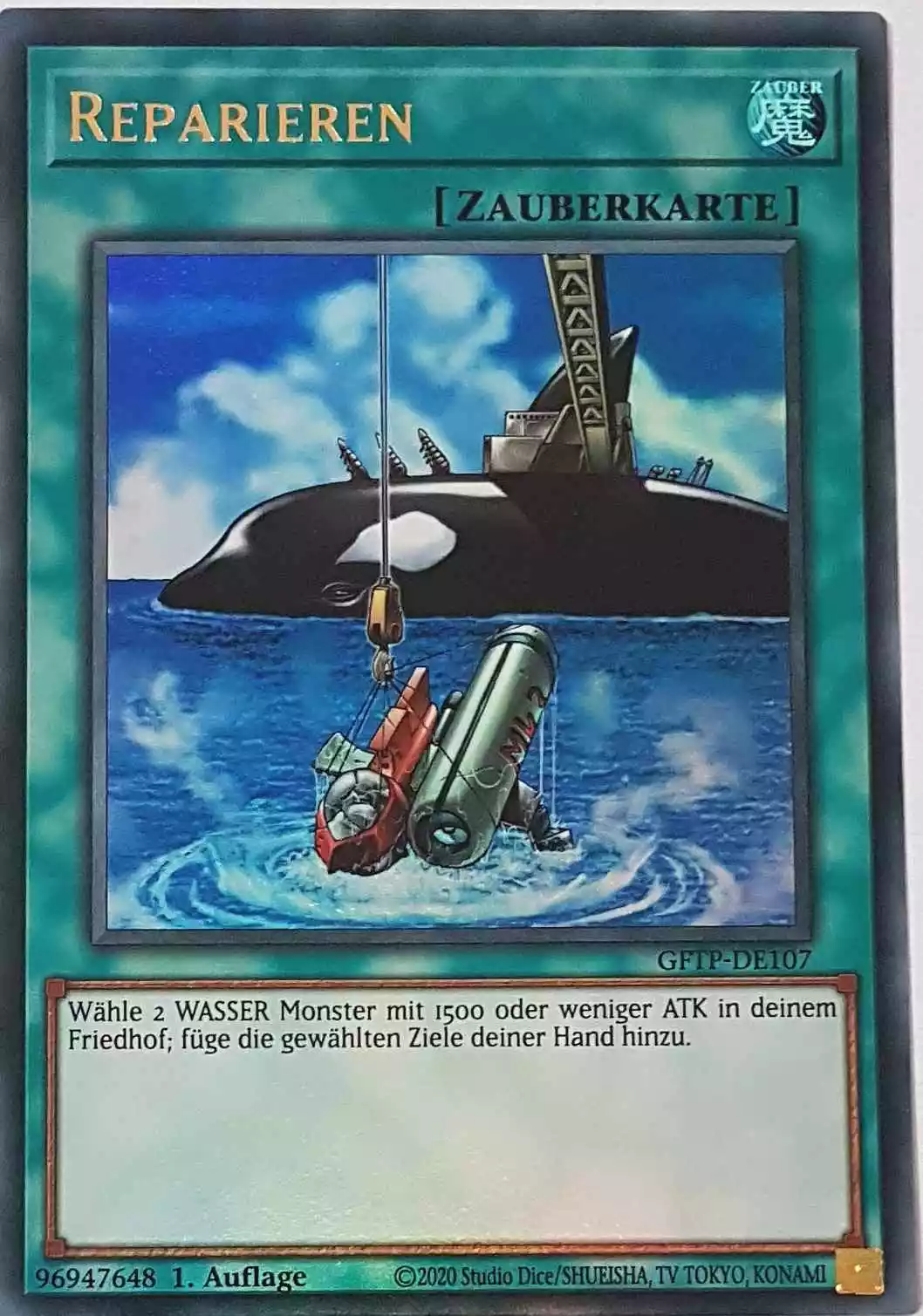 Reparieren GFTP-DE107 ist in Ultra Rare Yu-Gi-Oh Karte aus Ghost From The Past 1.Auflage