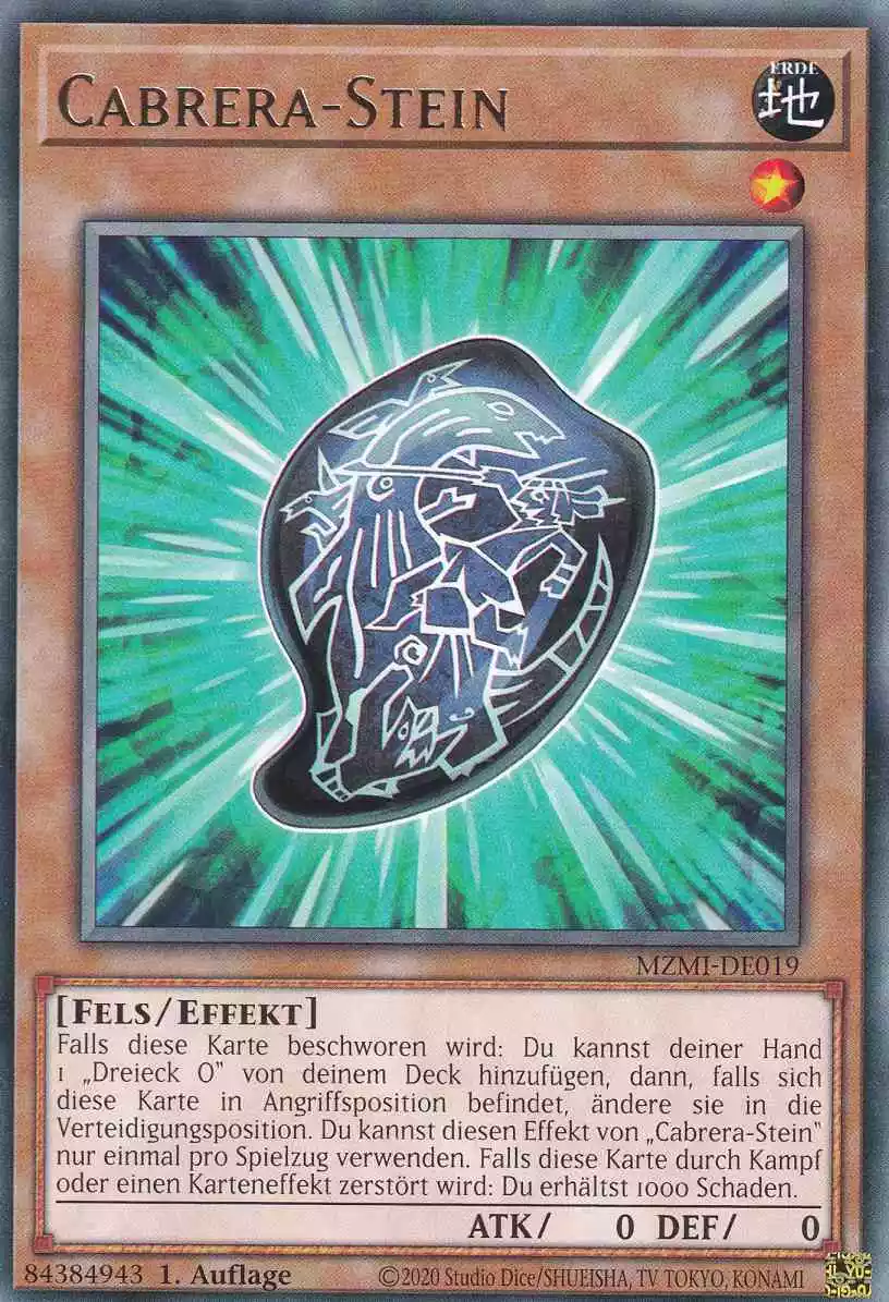 Cabrera-Stein MZMI-DE019 ist in Rare Yu-Gi-Oh Karte aus Maze of Millennia 1.Auflage