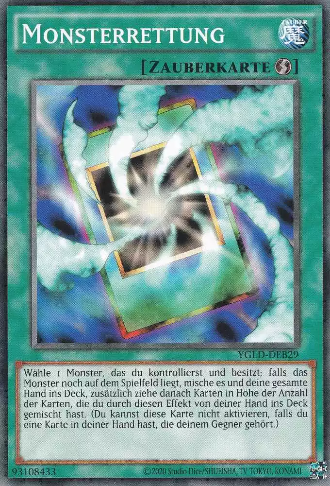 Monsterrettung YGLD-DEB29 ist in Common Yu-Gi-Oh Karte aus Yugis Legendary Decks - King of Games unlimitiert