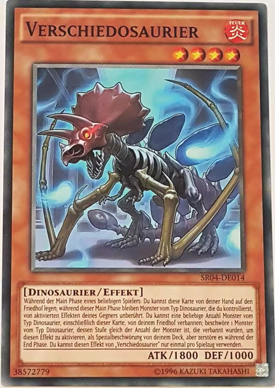 Verschiedosaurier SR04-DE014 ist in Common Yu-Gi-Oh Karte aus Dinosmasher's Fury 