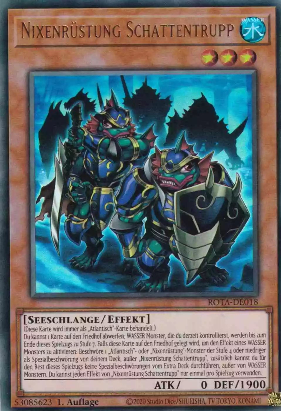 Nixenrüstung Schattentrupp ROTA-DE018 ist in Ultra Rare Yu-Gi-Oh Karte aus Rage of the Abyss 1.Auflage