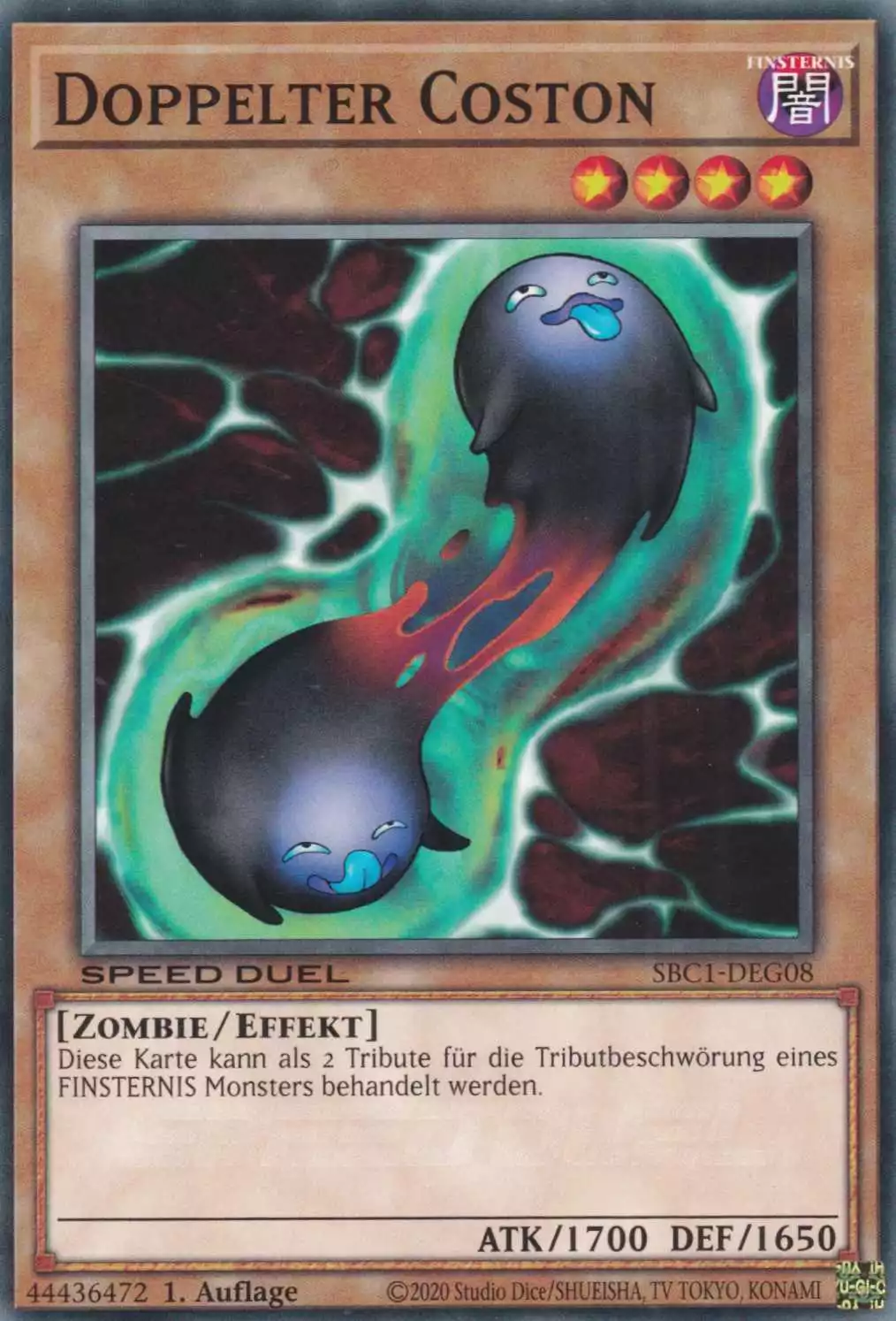 Doppelter Coston SBC1-DEG08 ist in Common Yu-Gi-Oh Karte aus Streets of Battle City 1.Auflage