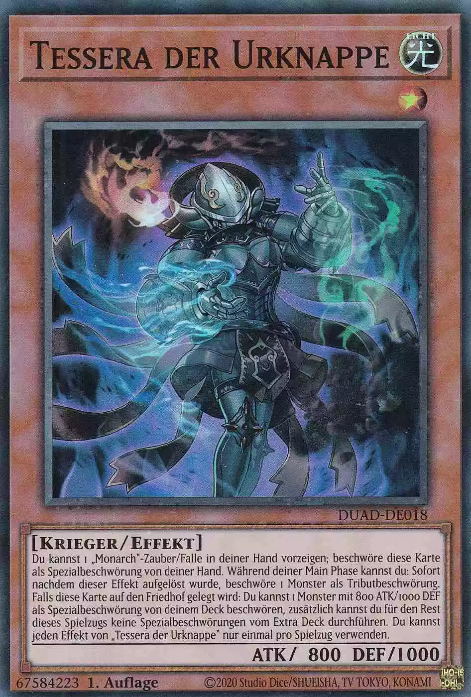 Tessera der Urknappe DUAD-DE018 ist in Super Rare Yu-Gi-Oh Karte aus Duelist’s Advance 1.Auflage