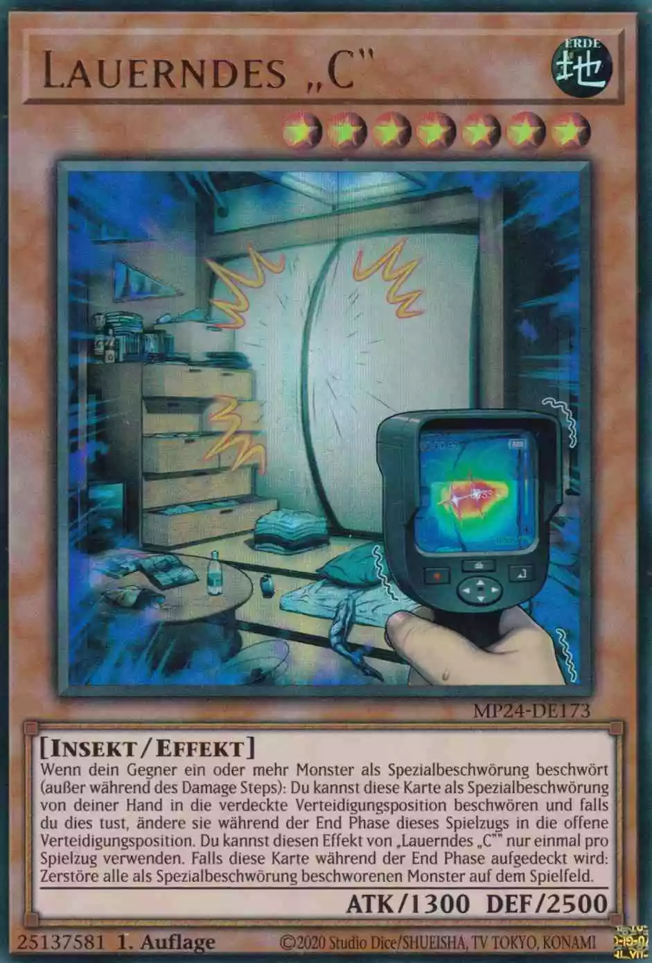 Lauerndes „C“ MP24-DE173 ist in Ultra Rare Yu-Gi-Oh Karte aus 25th Anniversary Tin Dueling Mirrors 1.Auflage