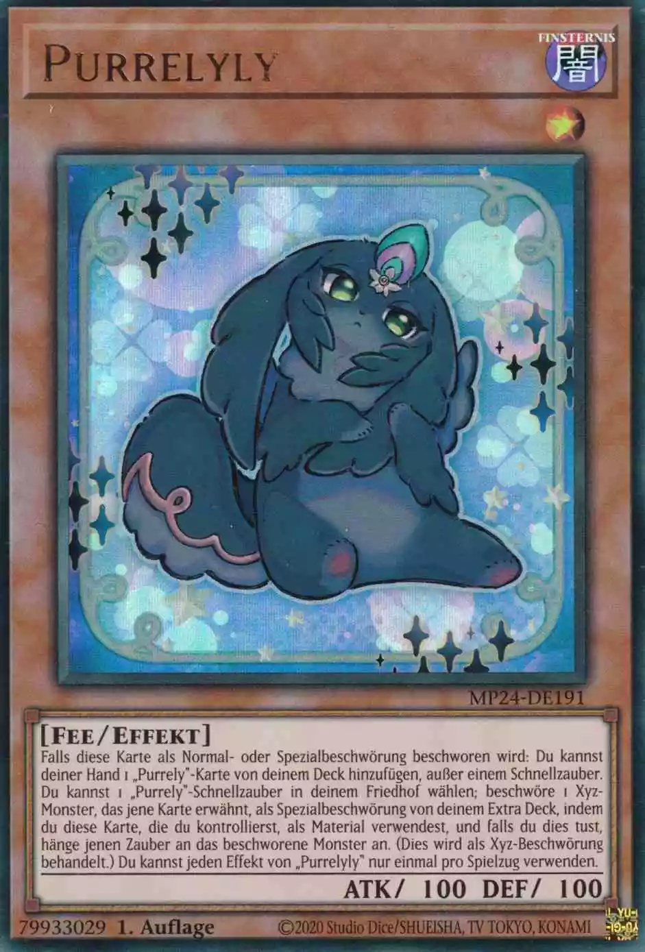 Purrelyly Ultra Rare MP24-DE191 Yugioh Karte Purrelyly MP24-DE191 ist in Ultra Rare Yu-Gi-Oh Karte aus 25th Anniversary Tin Dueling Mirrors 1.Auflage