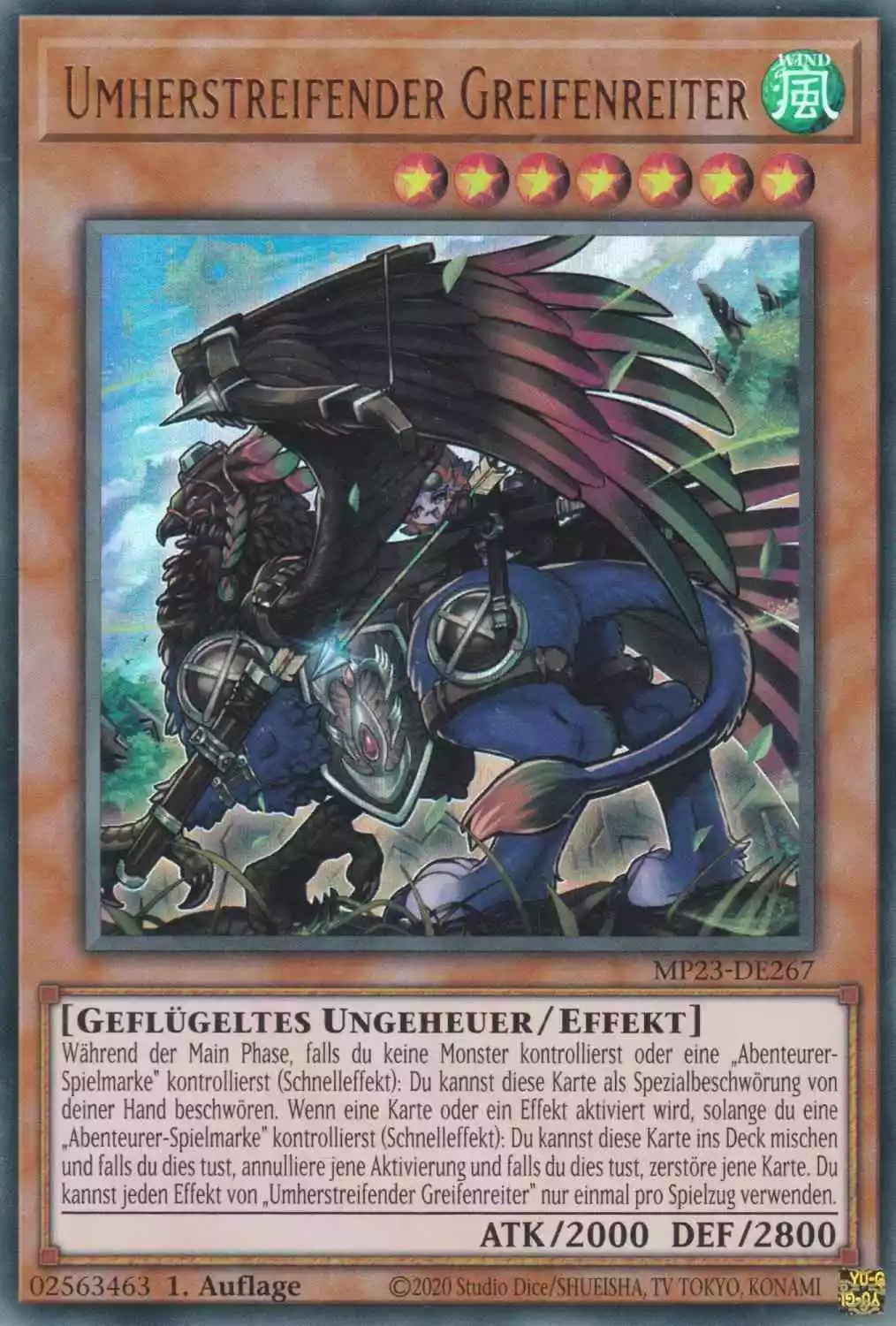 mp23-de267-umherstreifender-greifenreiter-ultra-rare-25th-anniversary-tin-dueling-heroes Umherstreifender Greifenreiter MP23-DE267 ist in Ultra Rare Yu-Gi-Oh Karte aus 25th Anniversary Tin Dueling Heroes 1.Auflage