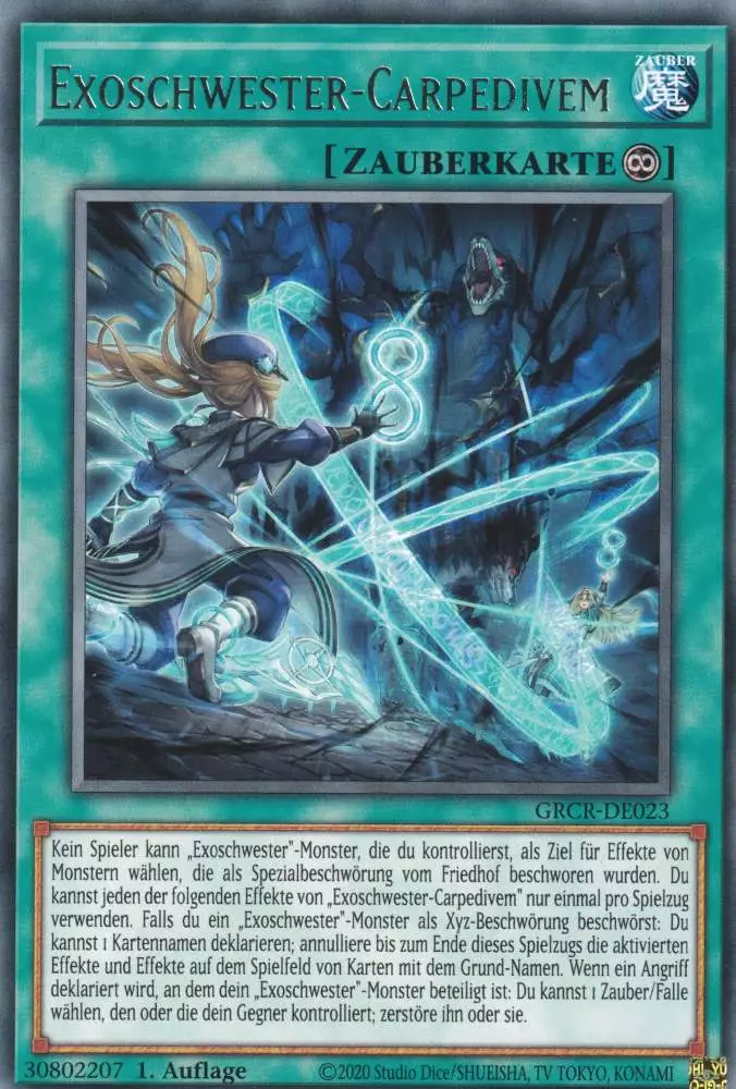 Exoschwester-Carpedivem GRCR-DE023 ist in Rare Yu-Gi-Oh Karte aus The Grand Creators 1.Auflage