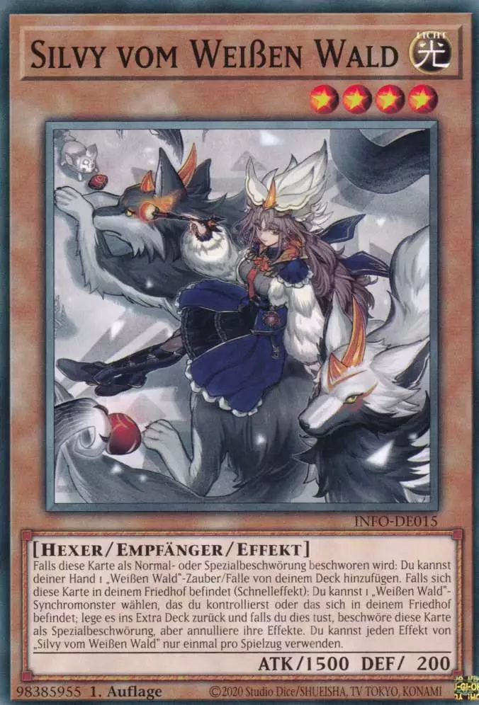 Silvy vom Weißen Wald INFO-DE015 ist in Common Yu-Gi-Oh Karte aus The Infinite Forbidden 1.Auflage