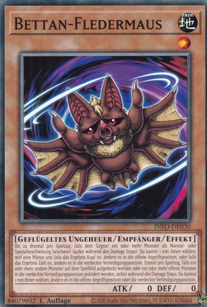 Bettan-Fledermaus INFO-DE030 ist in Common Yu-Gi-Oh Karte aus The Infinite Forbidden 1.Auflage