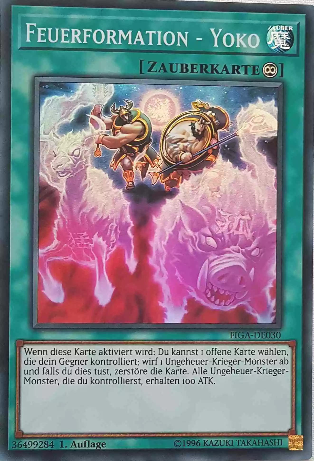 figa-de030-feuerformation-yoko-super-rare Feuerformation - Yoko FIGA-DE030 ist in Super Rare Yu-Gi-Oh Karte aus Fists of the Gadgets 1.Auflage