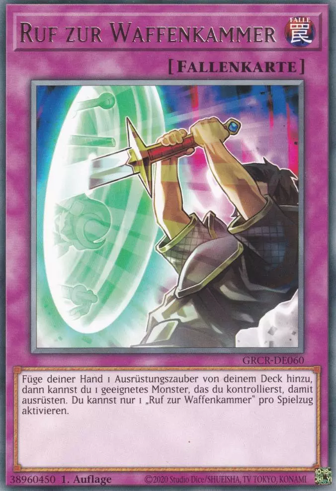 Ruf zur Waffenkammer GRCR-DE060 ist in Rare Yu-Gi-Oh Karte aus The Grand Creators 1.Auflage