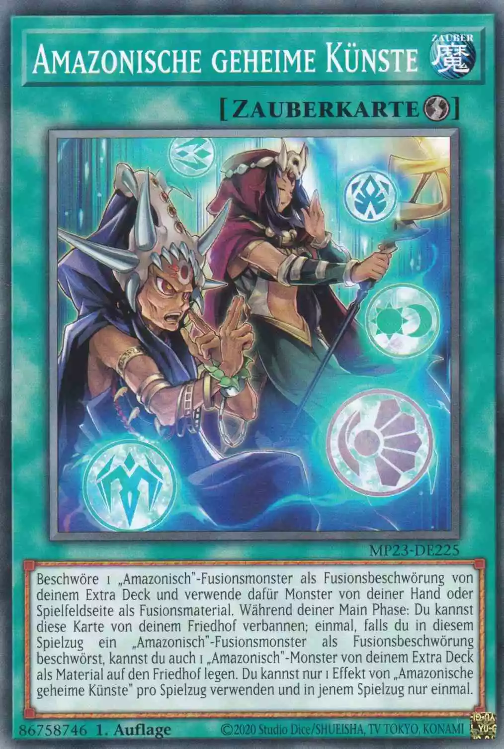 Amazonische geheime Künste MP23-DE225 ist in Common Yu-Gi-Oh Karte aus 25th Anniversary Tin Dueling Heroes 1.Auflage