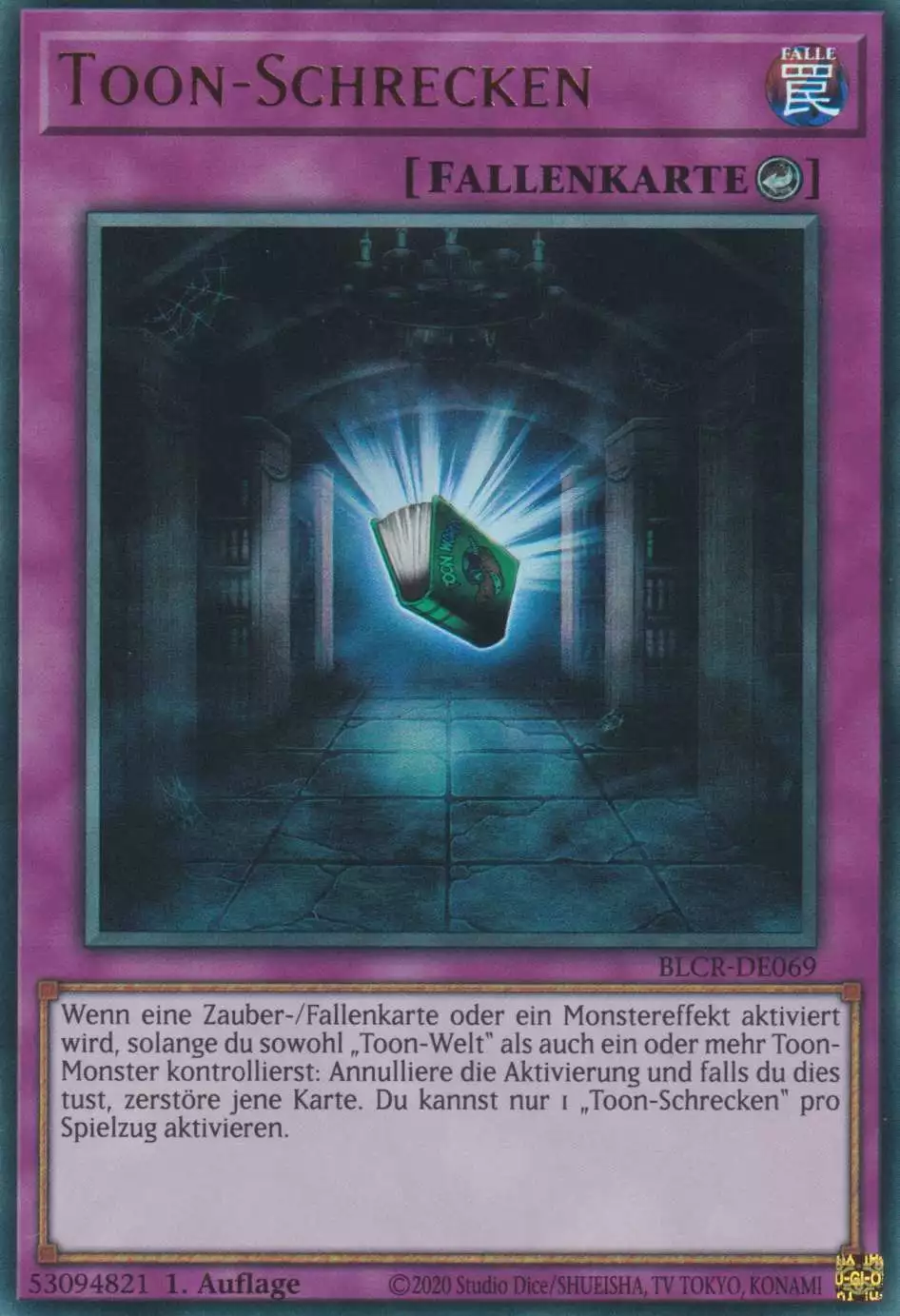 Toon-Schrecken BLCR-DE069 ist in Ultra Rare Yu-Gi-Oh Karte aus Battles of Legend Crystal Revenge 1.Auflage
