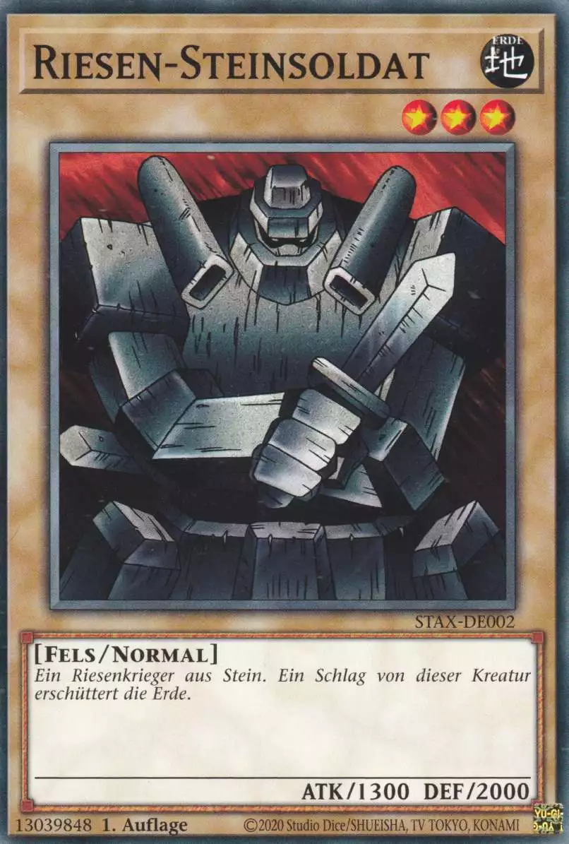 Riesen-Steinsoldat STAX-DE002 ist in Common Yu-Gi-Oh Karte aus 2-Player Starter Set 1.Auflage