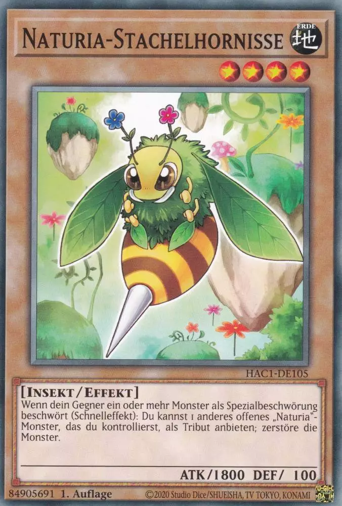 hac1-de105-naturia-stachelhornisse-common-hidden-arsenal-chapter-1 Naturia-Stachelhornisse HAC1-DE105 ist in Common Yu-Gi-Oh Karte aus Hidden Arsenal Chapter 1 1.Auflage