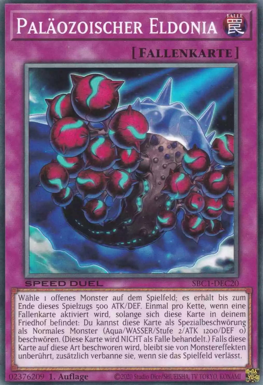Paläozoischer Eldonia SBC1-DEC20 ist in Common Yu-Gi-Oh Karte aus Streets of Battle City 1.Auflage