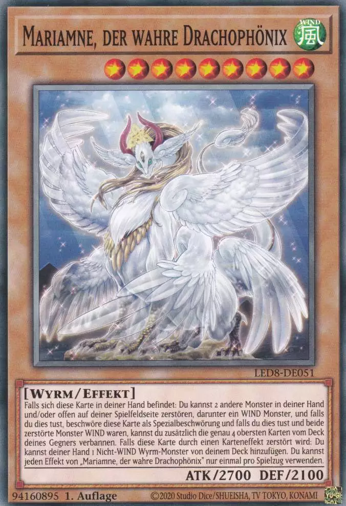 Mariamne, der wahre Drachophönix LED8-DE051 ist in Common Yu-Gi-Oh Karte aus Legendary Duelists Synchro Storm 1.Auflage