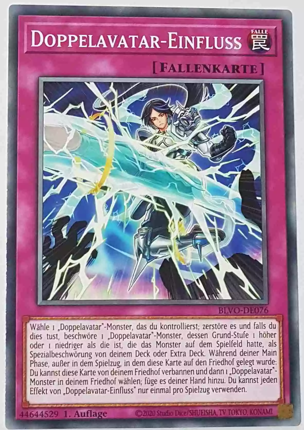 Doppelavatar-Einfluss BLVO-DE076 ist in Common Yu-Gi-Oh Karte aus Blazing Vortex 1.Auflage