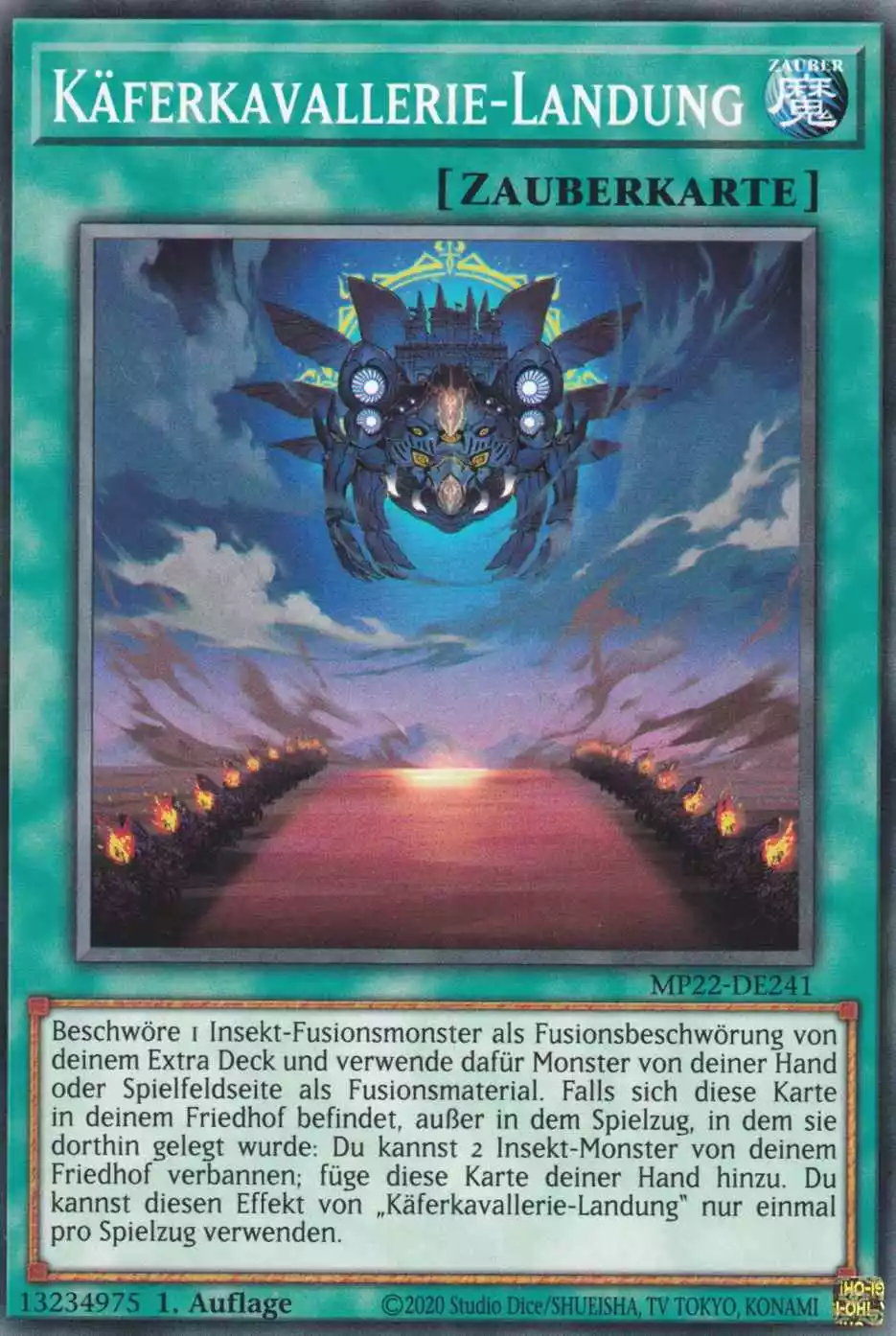 Käferkavallerie-Landung MP22-DE241 ist in Common Yu-Gi-Oh Karte aus Tin of the Pharaoh’s Gods 1.Auflage