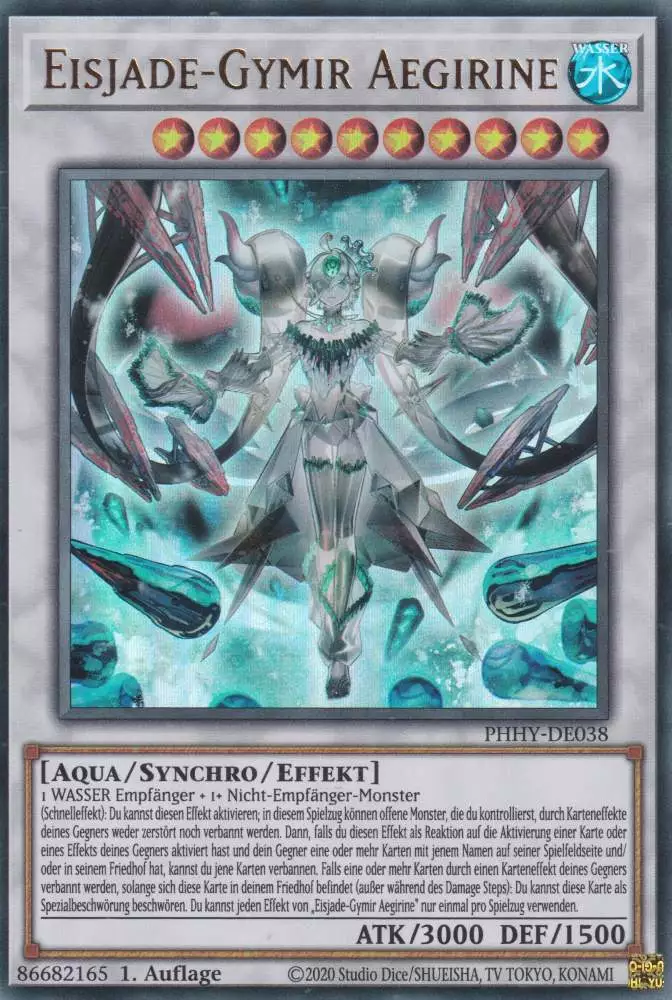 Eisjade-Gymir Aegirine PHHY-DE038 ist in Ultra Rare Yu-Gi-Oh Karte aus Photon Hypernova 1.Auflage