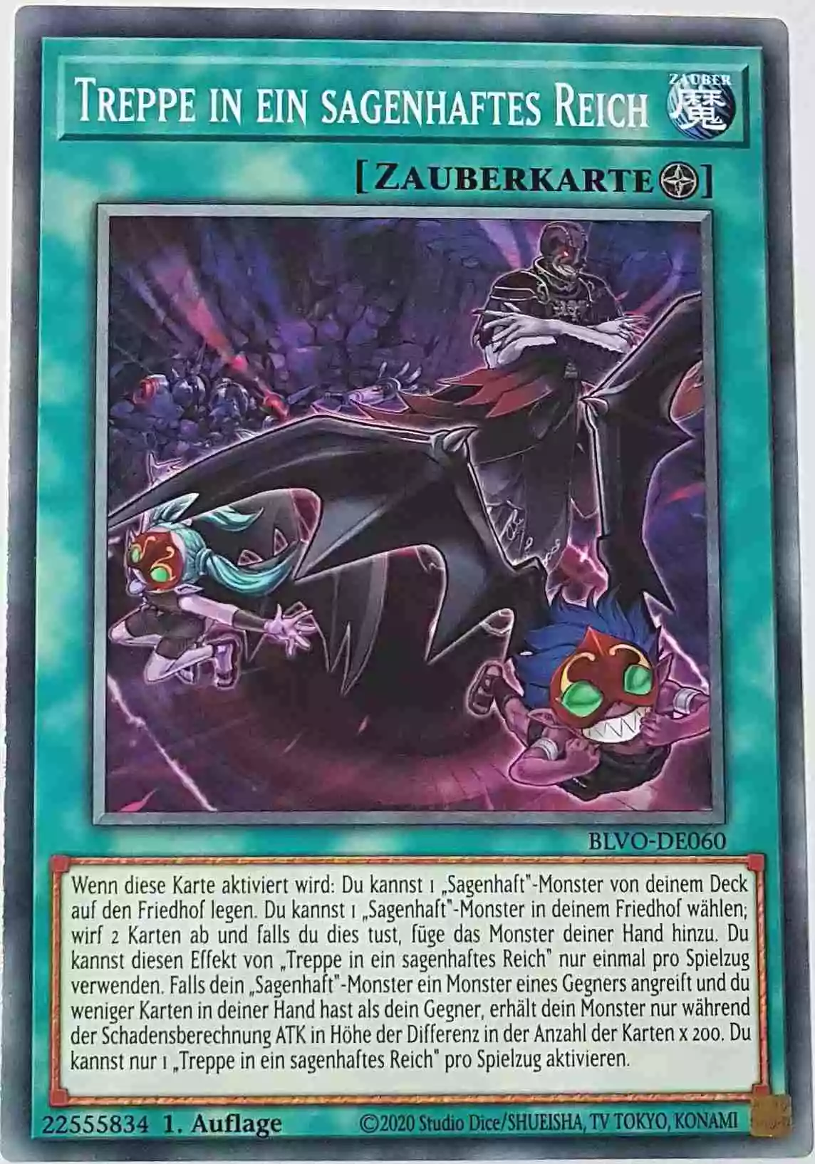 Treppe in ein sagenhaftes Reich BLVO-DE060 ist in Common Yu-Gi-Oh Karte aus Blazing Vortex 1.Auflage