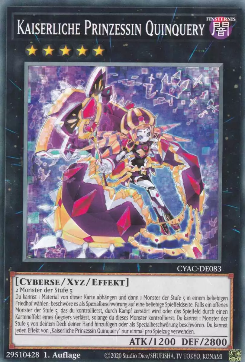 Kaiserliche Prinzessin Quinquery CYAC-DE083 ist in Common Yu-Gi-Oh Karte aus Cyberstorm Access 1.Auflage