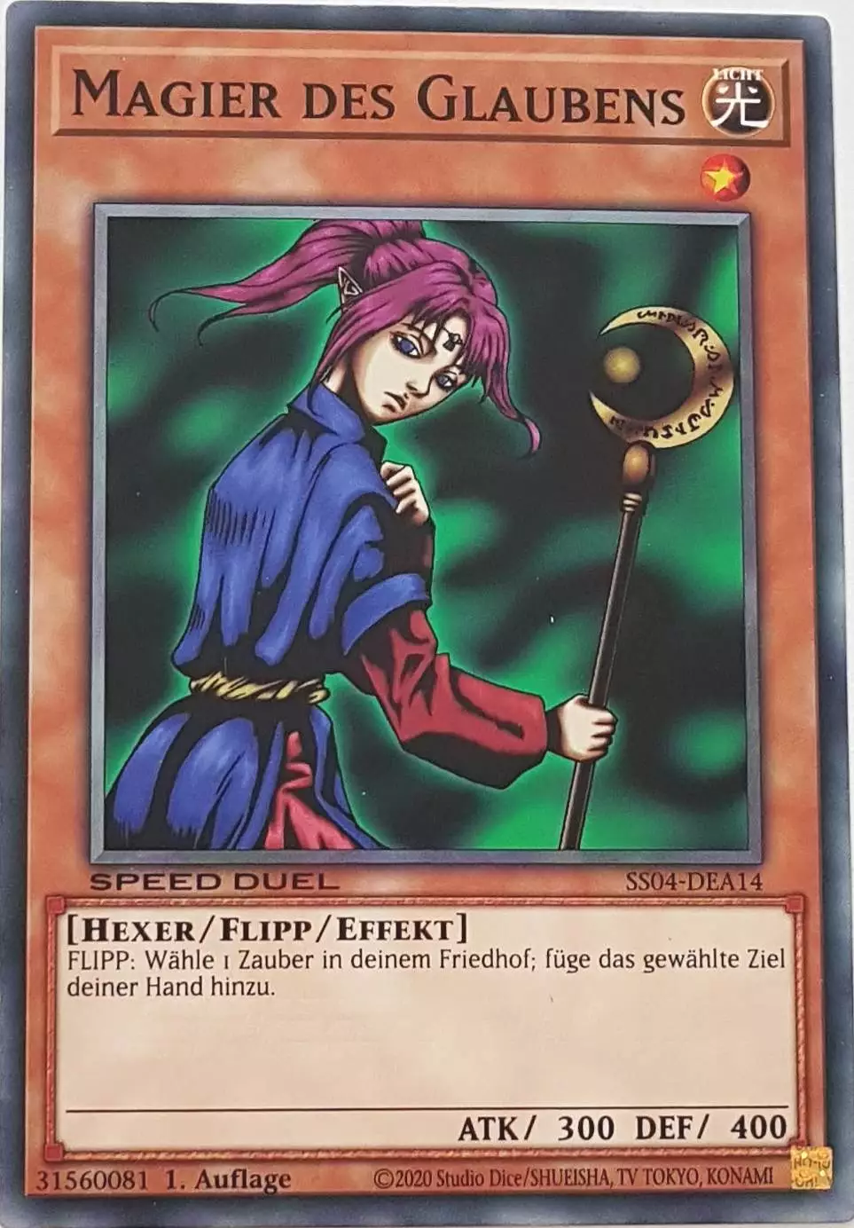 Magier des Glaubens SS04-DEA14 ist in Common Yu-Gi-Oh Karte aus Match of the Millennium 1.Auflage