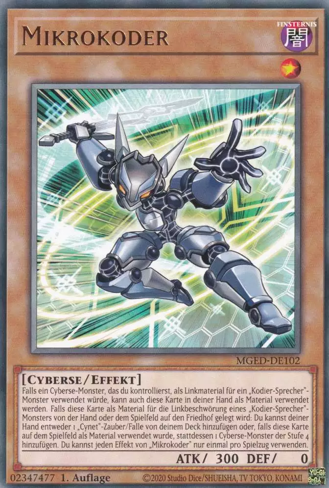 Mikrokoder MGED-DE102 ist in Rare Yu-Gi-Oh Karte aus Maximum Gold El Dorado 1.Auflage