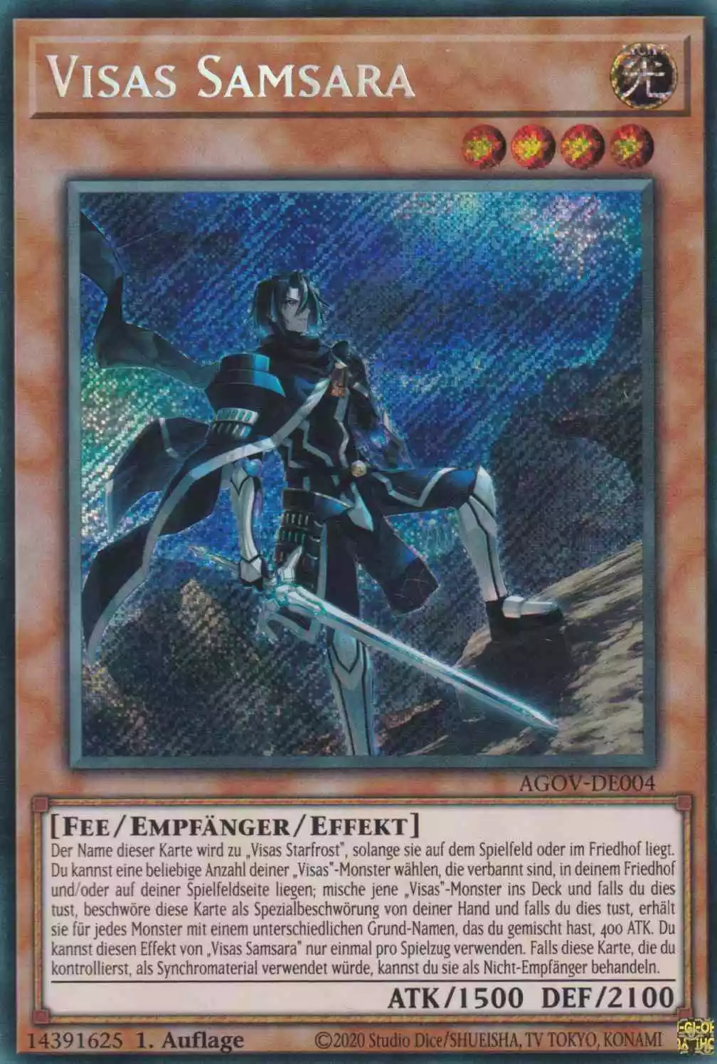 Visas Samsara AGOV-DE004 ist in Secret Rare Yu-Gi-Oh Karte aus Age of Overlord 1.Auflage