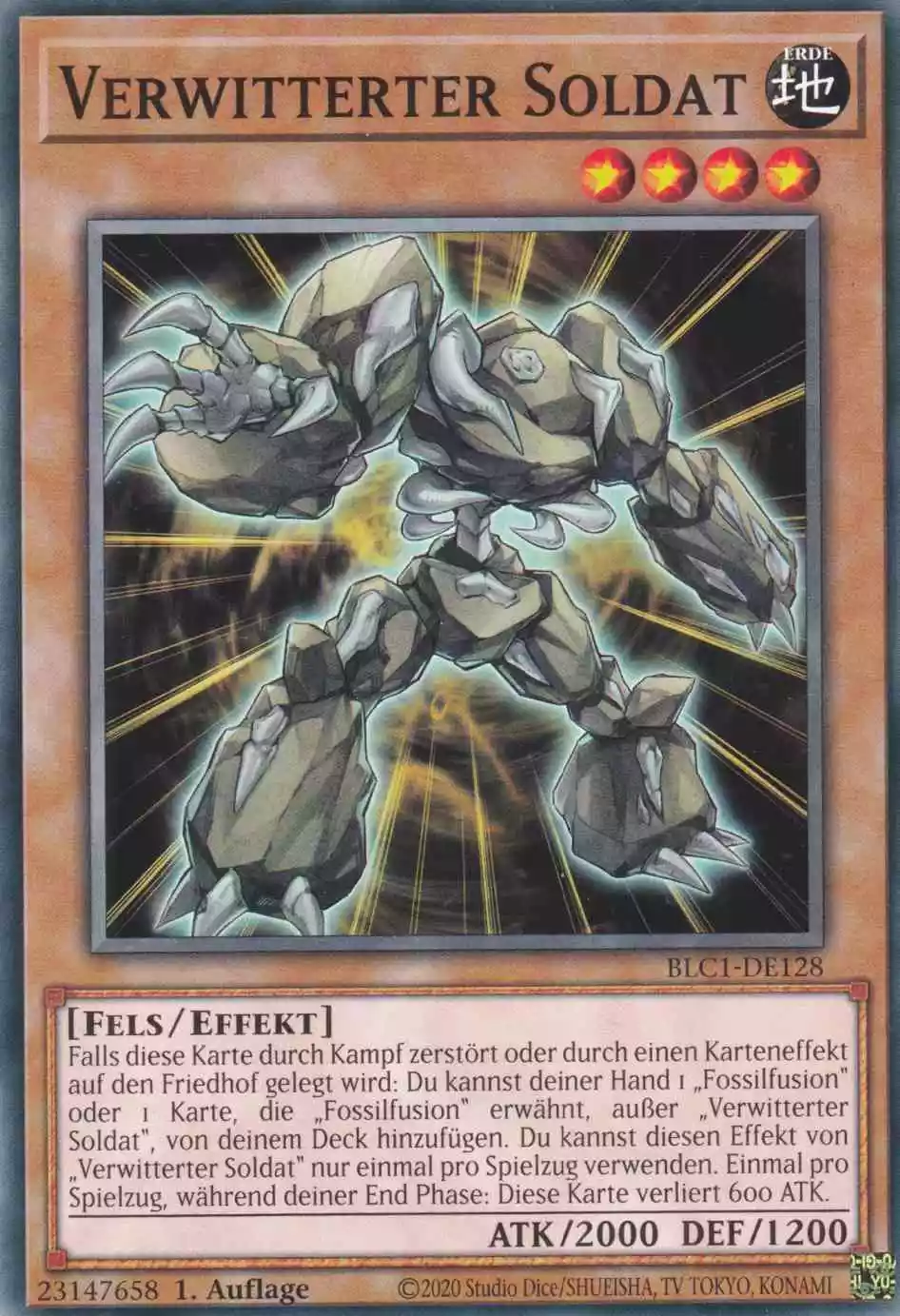 blc1-de128-verwitterter-soldat-common-battles-of-legend-chapter-1 Verwitterter Soldat BLC1-DE128 ist in Common Yu-Gi-Oh Karte aus Battles of Legend Chapter 1 1.Auflage