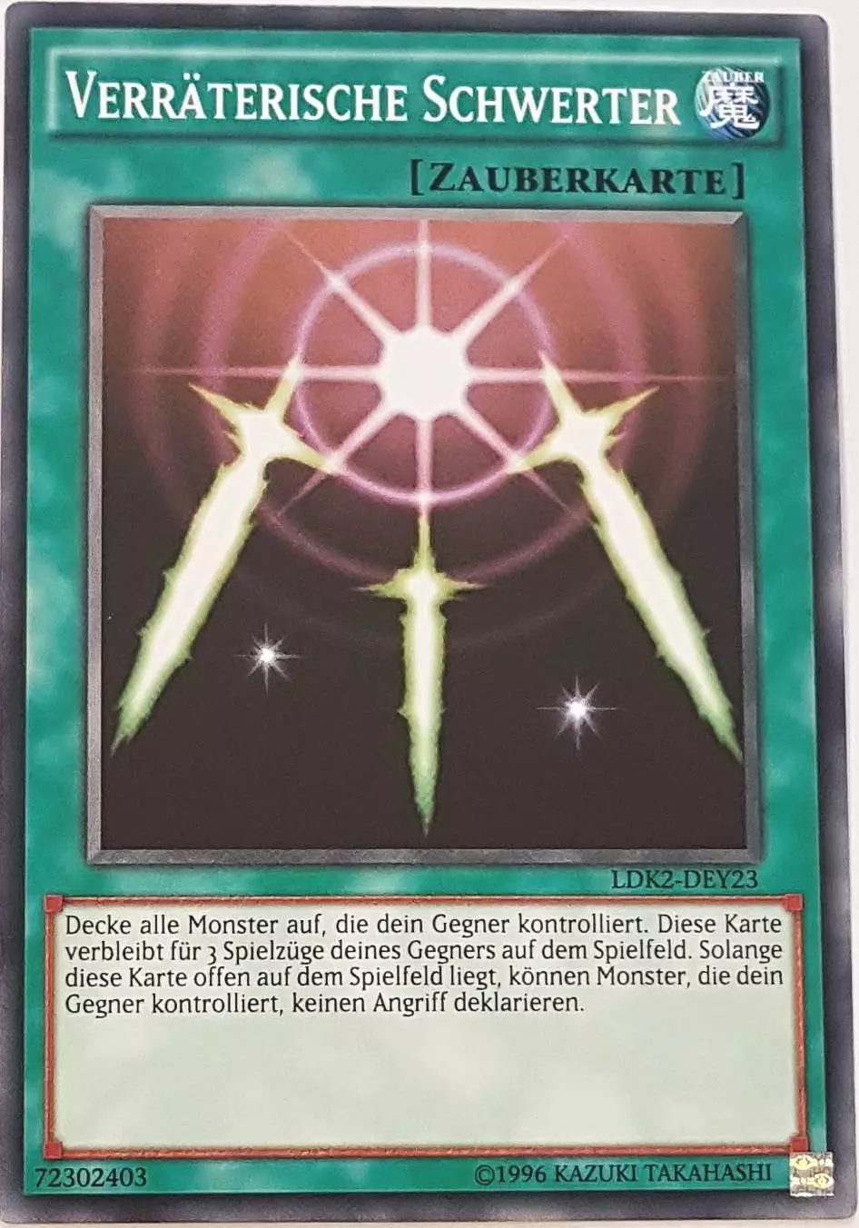 Verräterische Schwerter LDK2-DEY23 ist in Common Yu-Gi-Oh Karte aus Legendary Decks 2 