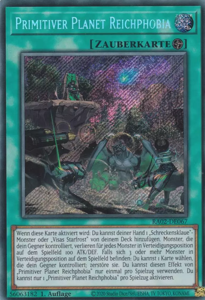 Primitiver Planet Reichphobia RA02-DE067 ist in Secret Rare Yu-Gi-Oh Karte aus 25th Anniversary Rarity Collection 2 1.Auflage