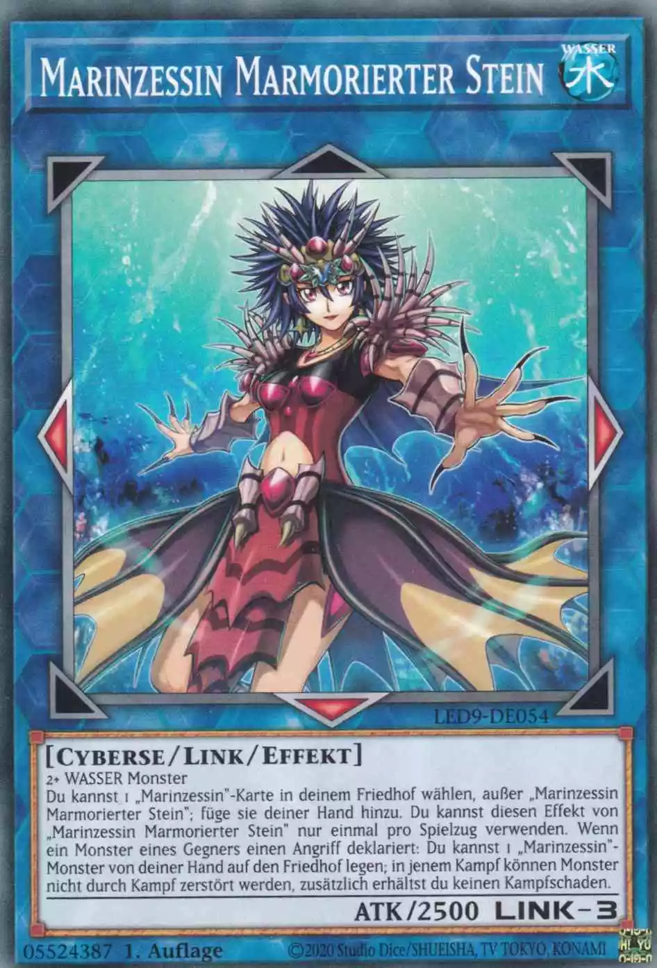 Marinzessin Marmorierter Stein LED9-DE054 ist in Common Yu-Gi-Oh Karte aus Legendary Duelists Duels from the Deep 1.Auflage