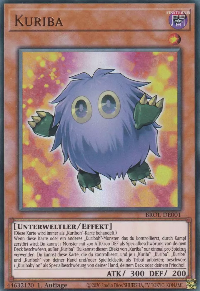 Kuriba BROL-DE001 ist in Ultra Rare Yu-Gi-Oh Karte aus Brothers of Legend 1.Auflage