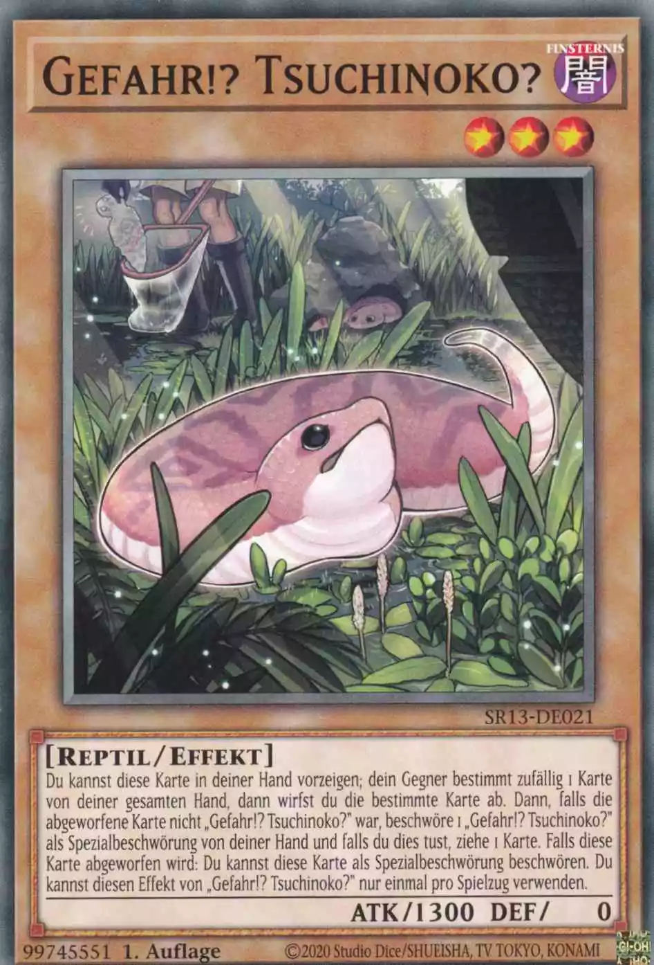 Gefahr!? Tsuchinoko? SR13-DE021 ist in Common Yu-Gi-Oh Karte aus Dark World 1.Auflage