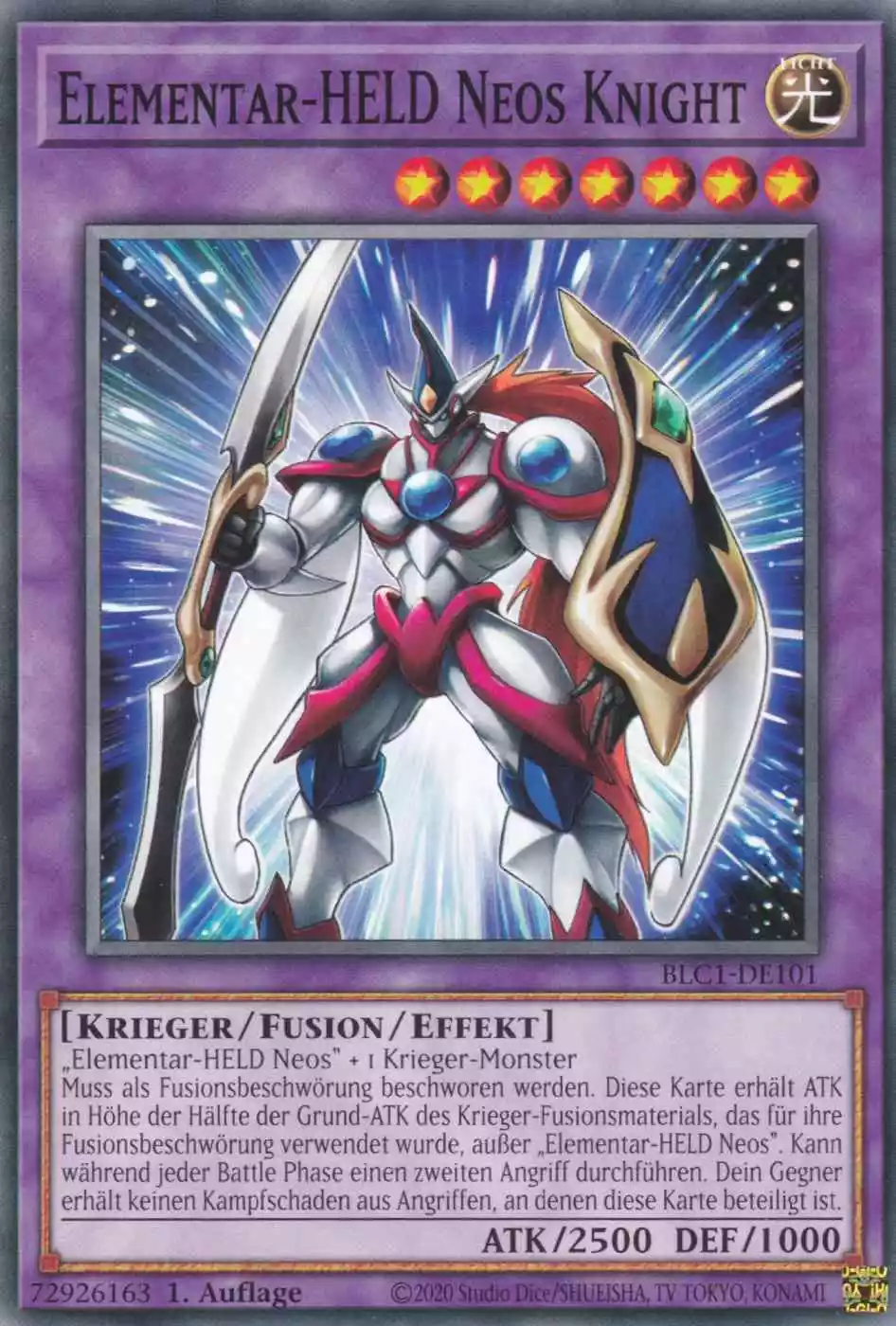 Elementar-HELD Neos Knight BLC1-DE101 ist in Common Yu-Gi-Oh Karte aus Battles of Legend Chapter 1 1.Auflage