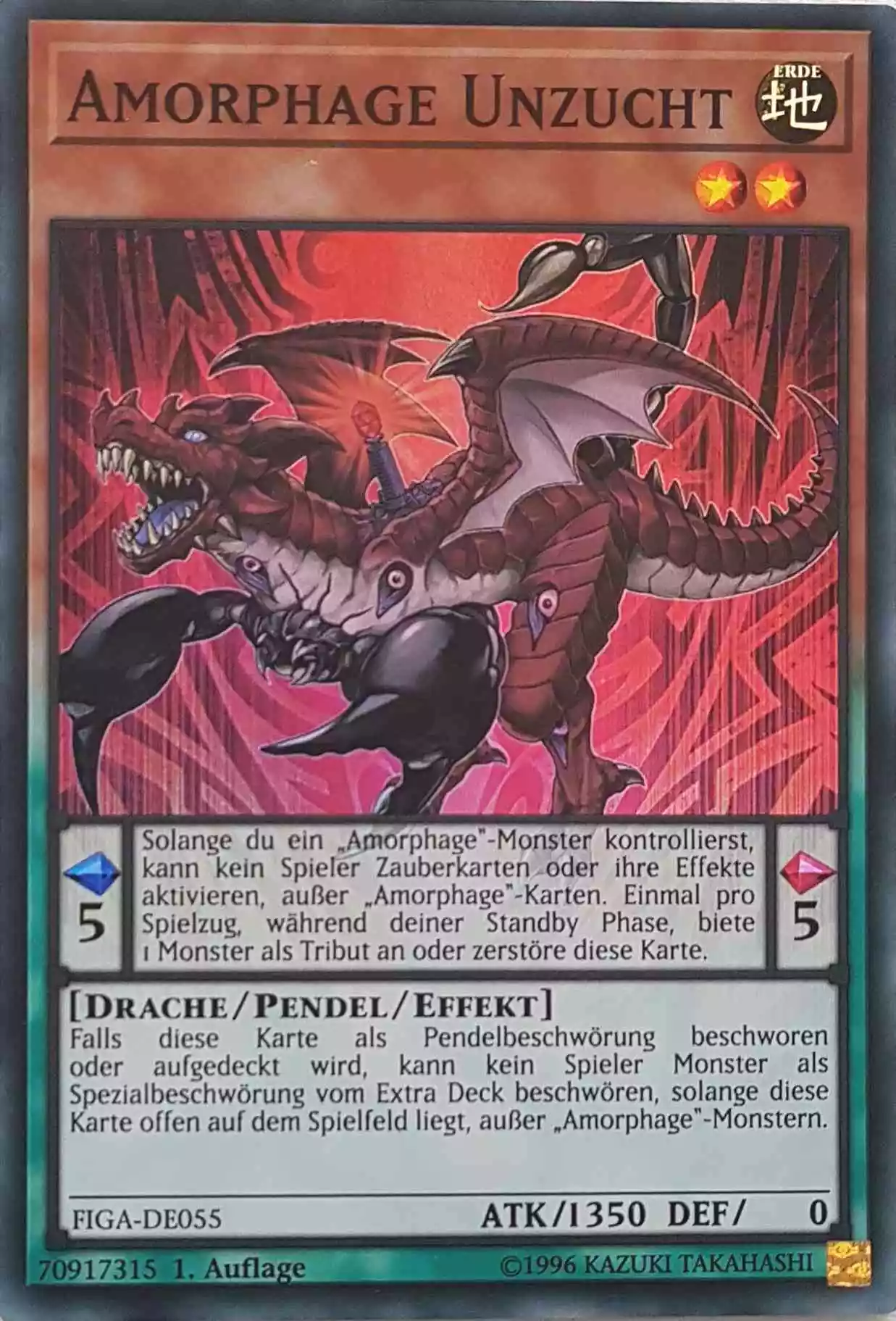 Amorphage Unzucht FIGA-DE055 ist in Super Rare Yu-Gi-Oh Karte aus Fists of the Gadgets 1.Auflage