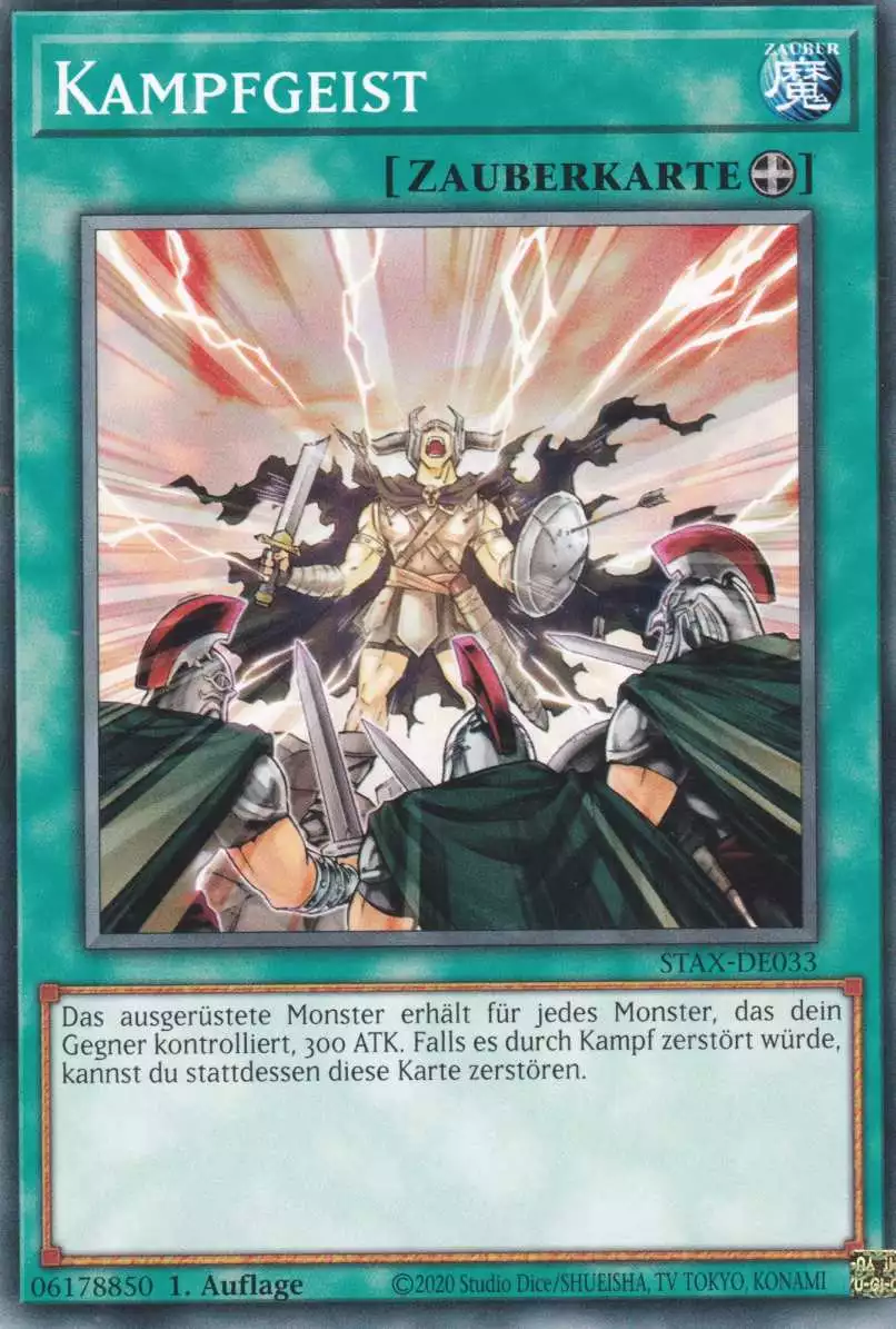 Kampfgeist STAX-DE033 ist in Common Yu-Gi-Oh Karte aus 2-Player Starter Set 1.Auflage