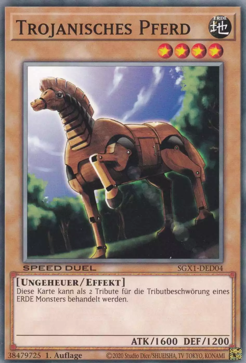 Trojanisches Pferd SGX1-DED04 ist in Common Yu-Gi-Oh Karte aus Speed Duel GX Duel Academy Box 1.Auflage