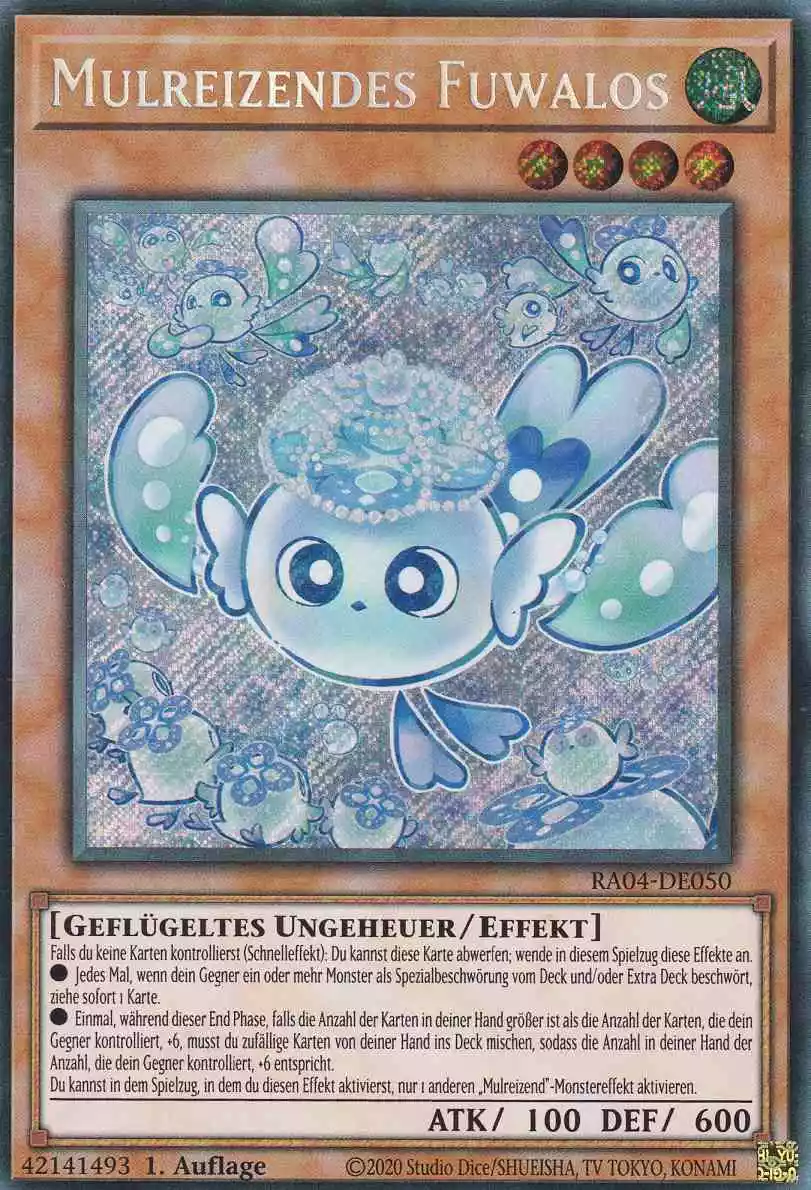 Mulreizendes Fuwalos RA04-DE050 ist in Secret Rare Yu-Gi-Oh Karte aus Quarter Century Stampede 1.Auflage