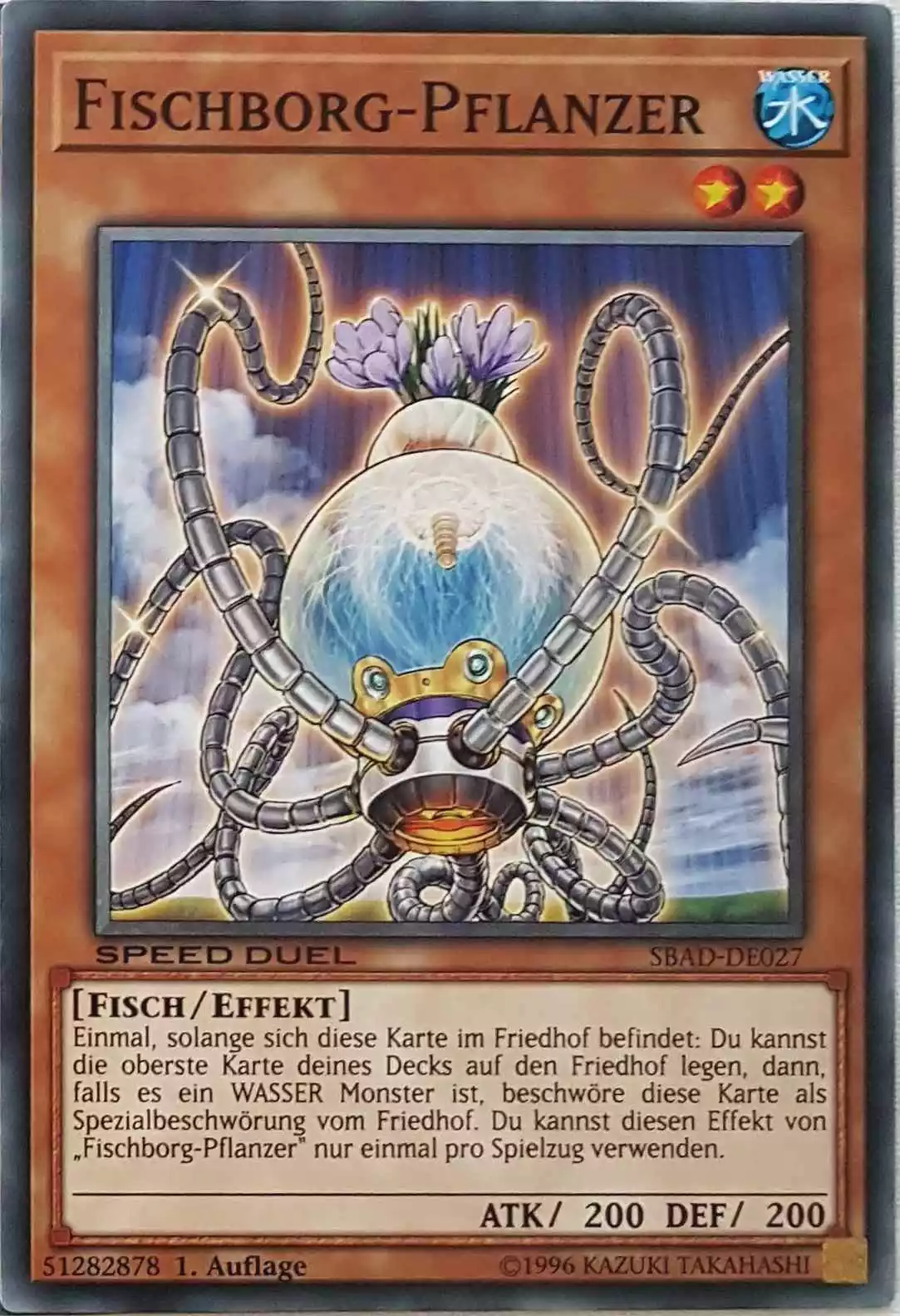 Fischborg-Pflanzer SBAD-DE027 ist in Common Yu-Gi-Oh Karte aus Speed Duel Attack from the Deep 1. Auflage