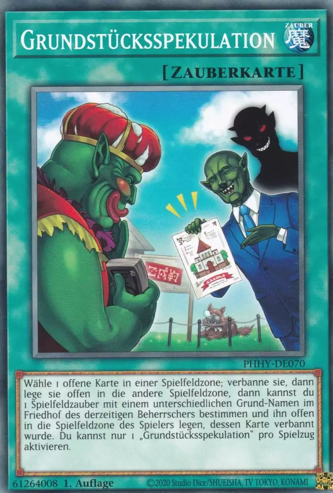 Grundstücksspekulation PHHY-DE070 ist in Common Yu-Gi-Oh Karte aus Photon Hypernova 1.Auflage