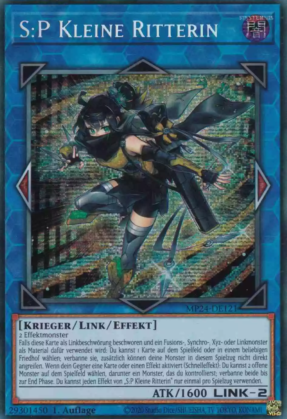 S:P Kleine Ritterin MP24-DE121 ist in Prismatic Secret Rare Yu-Gi-Oh Karte aus 25th Anniversary Tin Dueling Mirrors 1.Auflage