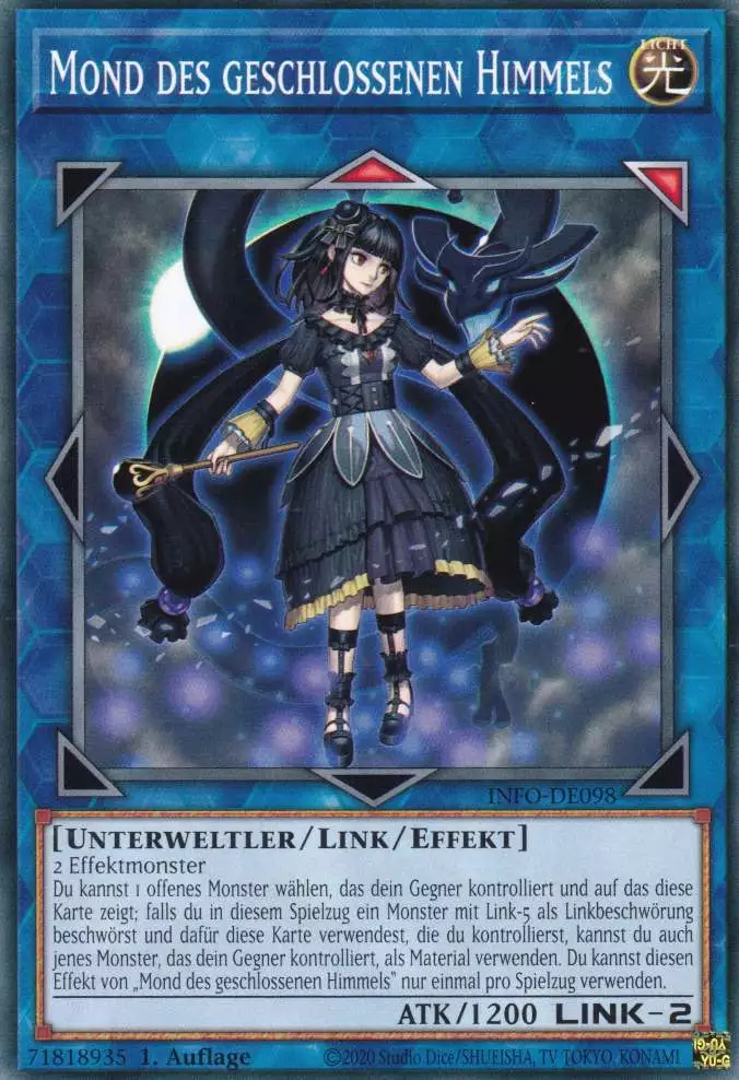 Mond des geschlossenen Himmels INFO-DE098 ist in Common Yu-Gi-Oh Karte aus The Infinite Forbidden 1.Auflage